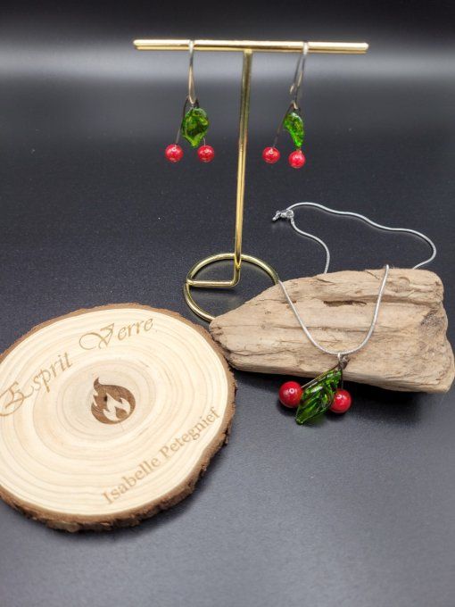 Boucles d'oreilles cerises