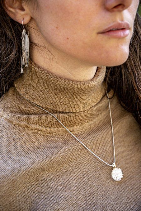 Boucles d'oreilles "Eclat de verre" blanc