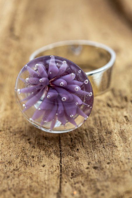 Bague "Eclat de verre" rose