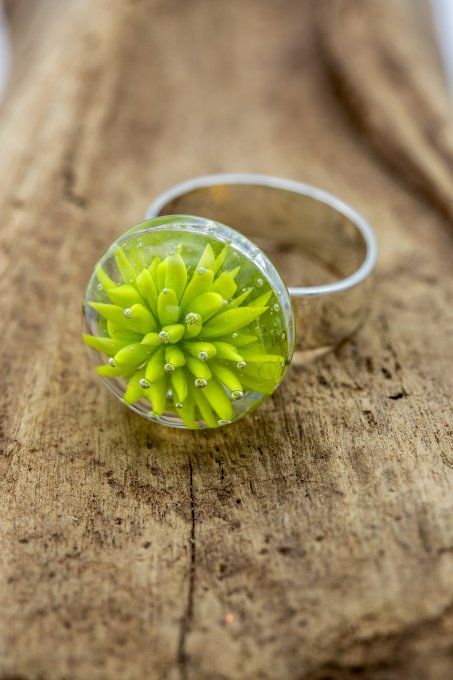Bague "Eclat de verre" jaune