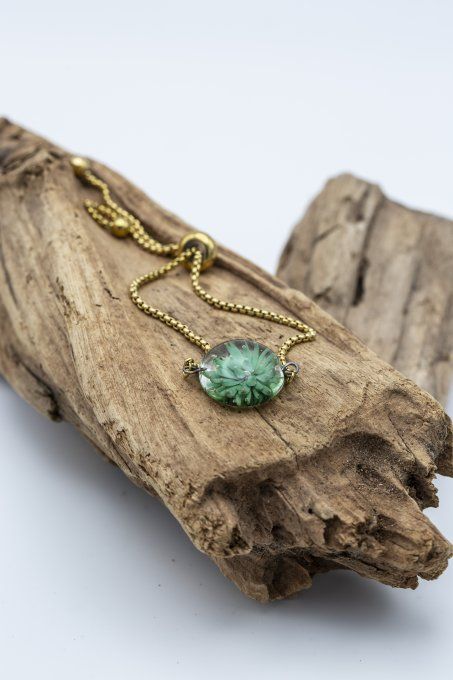 Bracelet "Eclat de verre" vert