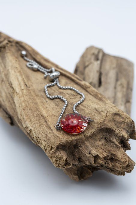 Bracelet "Eclat de verre" rouge