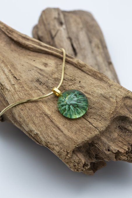 Collier "Eclat de verre" vert
