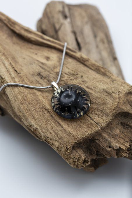 Collier "Eclat de verre" noir