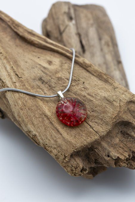 Collier "Eclat de verre" rouge